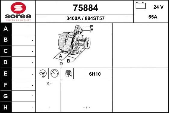 EAI 75884 - Generator alexcarstop-ersatzteile.com