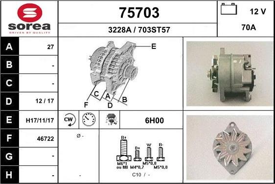 EAI 75703 - Generator alexcarstop-ersatzteile.com