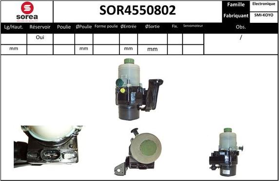 EAI SOR4550802 - Hydraulikpumpe, Lenkung alexcarstop-ersatzteile.com