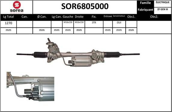 EAI SOR6805000 - Lenkgetriebe alexcarstop-ersatzteile.com