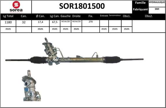 EAI SOR1801500 - Lenkgetriebe alexcarstop-ersatzteile.com