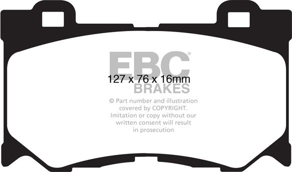 OEMparts D10601TG1C - Bremsbelagsatz, Scheibenbremse alexcarstop-ersatzteile.com