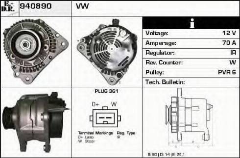 EDR 940890 - Generator alexcarstop-ersatzteile.com