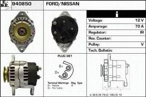 EDR 940850 - Generator alexcarstop-ersatzteile.com