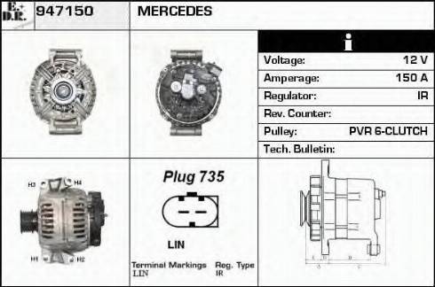 EDR 947150 - Generator alexcarstop-ersatzteile.com