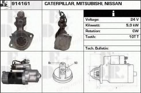 EDR 914161 - Starter alexcarstop-ersatzteile.com