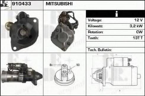 EDR 910433 - Starter alexcarstop-ersatzteile.com