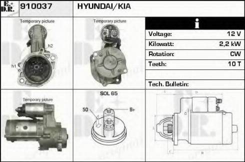 EDR 910037 - Starter alexcarstop-ersatzteile.com