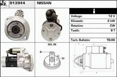 EDR 913944 - Starter alexcarstop-ersatzteile.com