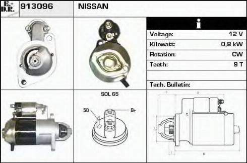 EDR 913096 - Starter alexcarstop-ersatzteile.com