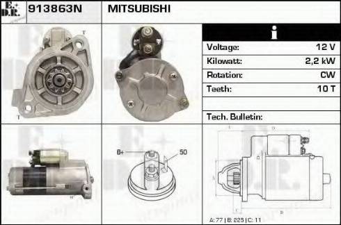 EDR 913863N - Starter alexcarstop-ersatzteile.com