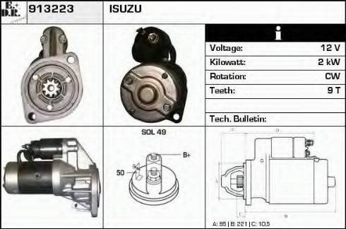 EDR 913223 - Starter alexcarstop-ersatzteile.com