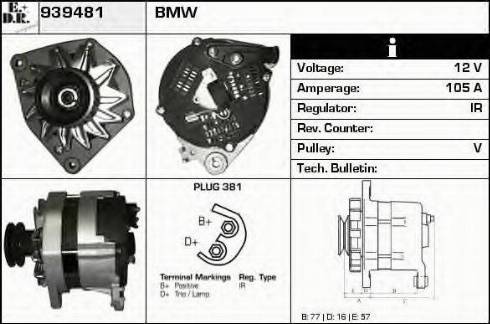 EDR 939481 - Generator alexcarstop-ersatzteile.com