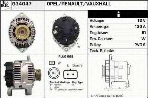 EDR 934047 - Generator alexcarstop-ersatzteile.com