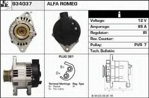 EDR 934037 - Generator alexcarstop-ersatzteile.com