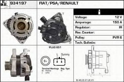 EDR 934197 - Generator alexcarstop-ersatzteile.com