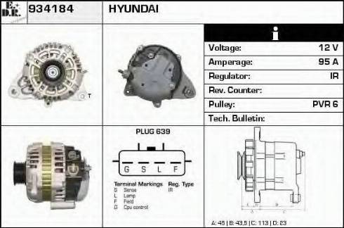 EDR 934184 - Generator alexcarstop-ersatzteile.com