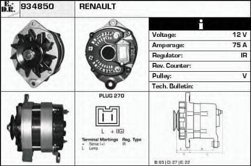 EDR 934850 - Generator alexcarstop-ersatzteile.com