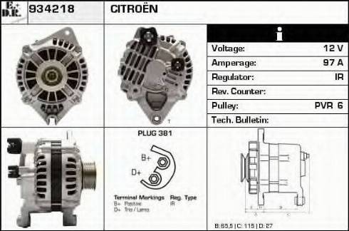 EDR 934218 - Generator alexcarstop-ersatzteile.com