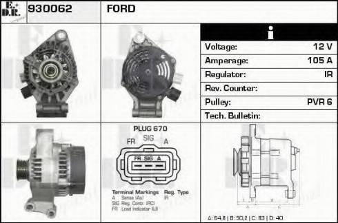 EDR 930062 - Generator alexcarstop-ersatzteile.com