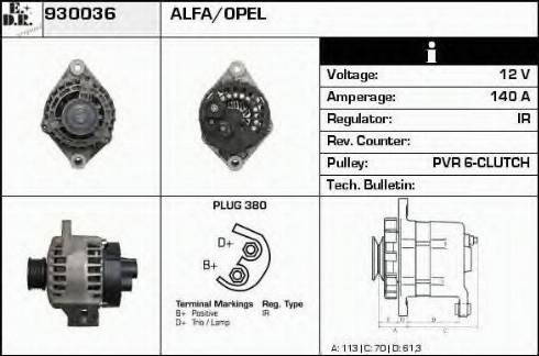 EDR 930036 - Generator alexcarstop-ersatzteile.com