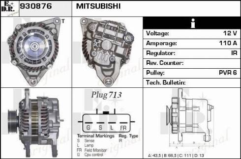 EDR 930876 - Generator alexcarstop-ersatzteile.com