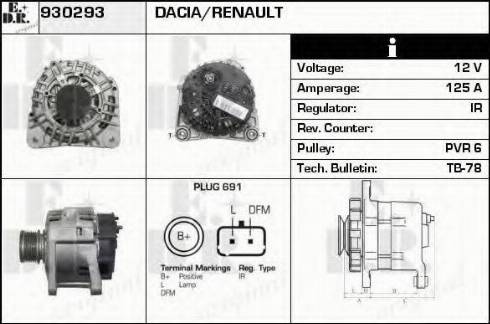 EDR 930293 - Generator alexcarstop-ersatzteile.com