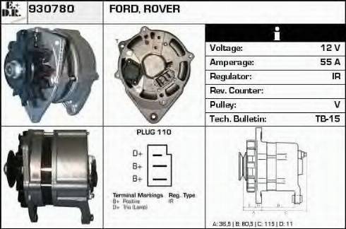 EDR 930780 - Generator alexcarstop-ersatzteile.com