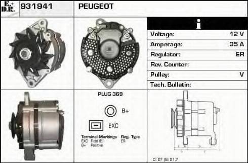 EDR 931941 - Generator alexcarstop-ersatzteile.com