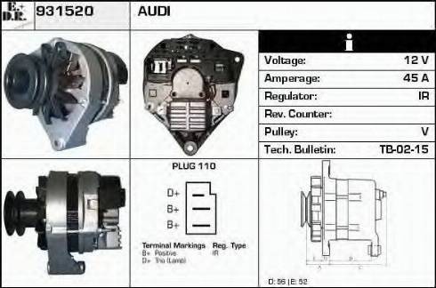 EDR 931520 - Generator alexcarstop-ersatzteile.com