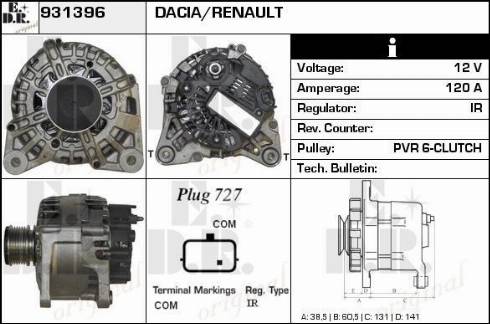 EDR 931396 - Generator alexcarstop-ersatzteile.com