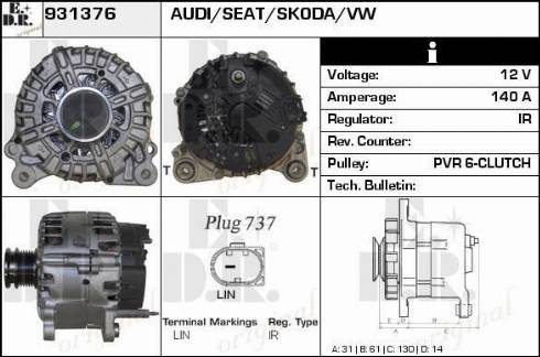 EDR 931376 - Generator alexcarstop-ersatzteile.com