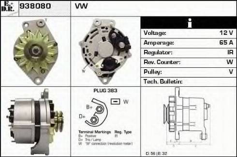 EDR 938080 - Generator alexcarstop-ersatzteile.com