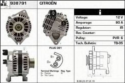 EDR 938791 - Generator alexcarstop-ersatzteile.com