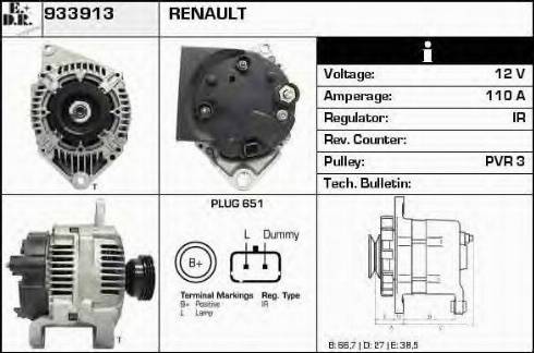 EDR 933913 - Generator alexcarstop-ersatzteile.com