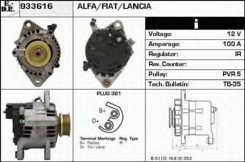 EDR 933616 - Generator alexcarstop-ersatzteile.com