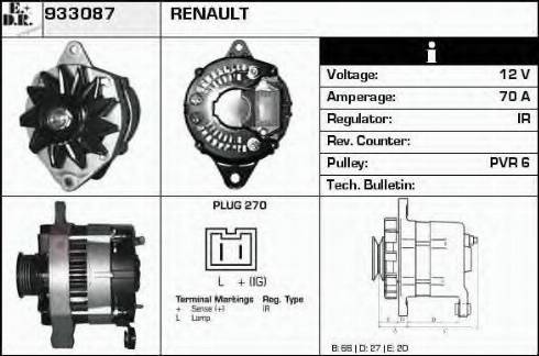 EDR 933087 - Generator alexcarstop-ersatzteile.com