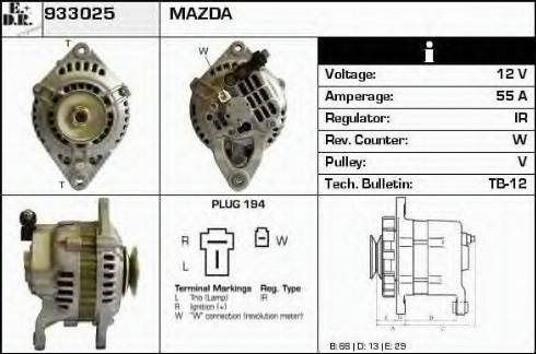 EDR 933025 - Generator alexcarstop-ersatzteile.com