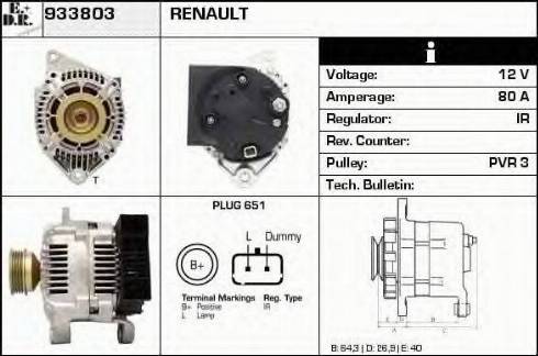 EDR 933803 - Generator alexcarstop-ersatzteile.com