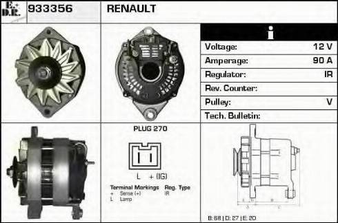 EDR 933356 - Generator alexcarstop-ersatzteile.com