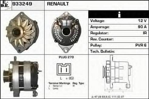 EDR 933249 - Generator alexcarstop-ersatzteile.com