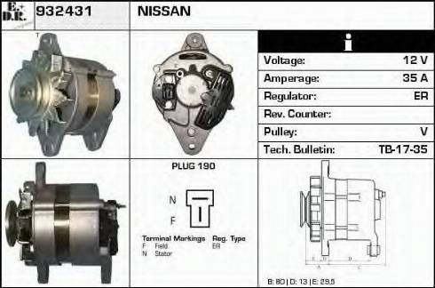 EDR 932431 - Generator alexcarstop-ersatzteile.com