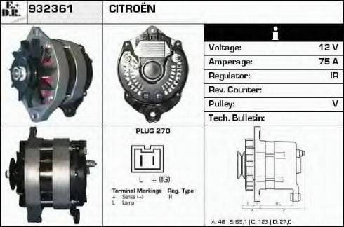 EDR 932361 - Generator alexcarstop-ersatzteile.com