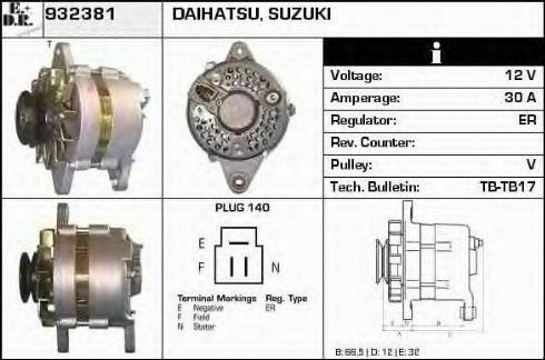 EDR 932381 - Generator alexcarstop-ersatzteile.com