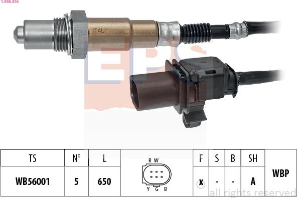 EPS 1.998.416 - Lambdasonde alexcarstop-ersatzteile.com