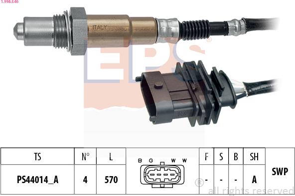 EPS 1.998.546 - Lambdasonde alexcarstop-ersatzteile.com