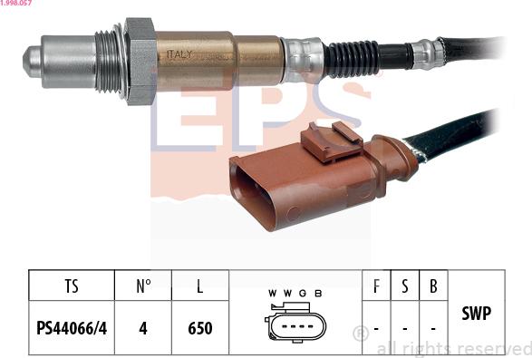 EPS 1.998.057 - Lambdasonde alexcarstop-ersatzteile.com