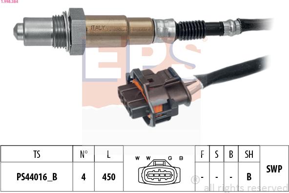 EPS 1.998.384 - Lambdasonde alexcarstop-ersatzteile.com