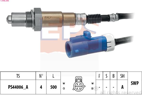 EPS 1.998.296 - Lambdasonde alexcarstop-ersatzteile.com