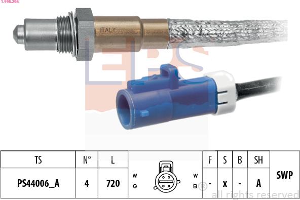 EPS 1.998.298 - Lambdasonde alexcarstop-ersatzteile.com